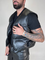 GILET PIUMA CROPPED IN PELLE - lab22shop