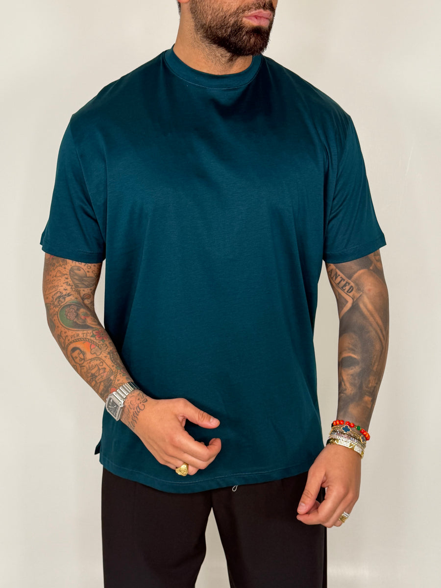 T-SHIRT GIROCOLLO IN FILO DI SCOZIA - lab22shop