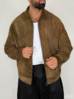 JACKET SCAMOSCIATO CON COLLO CAMICIA - lab22shop
