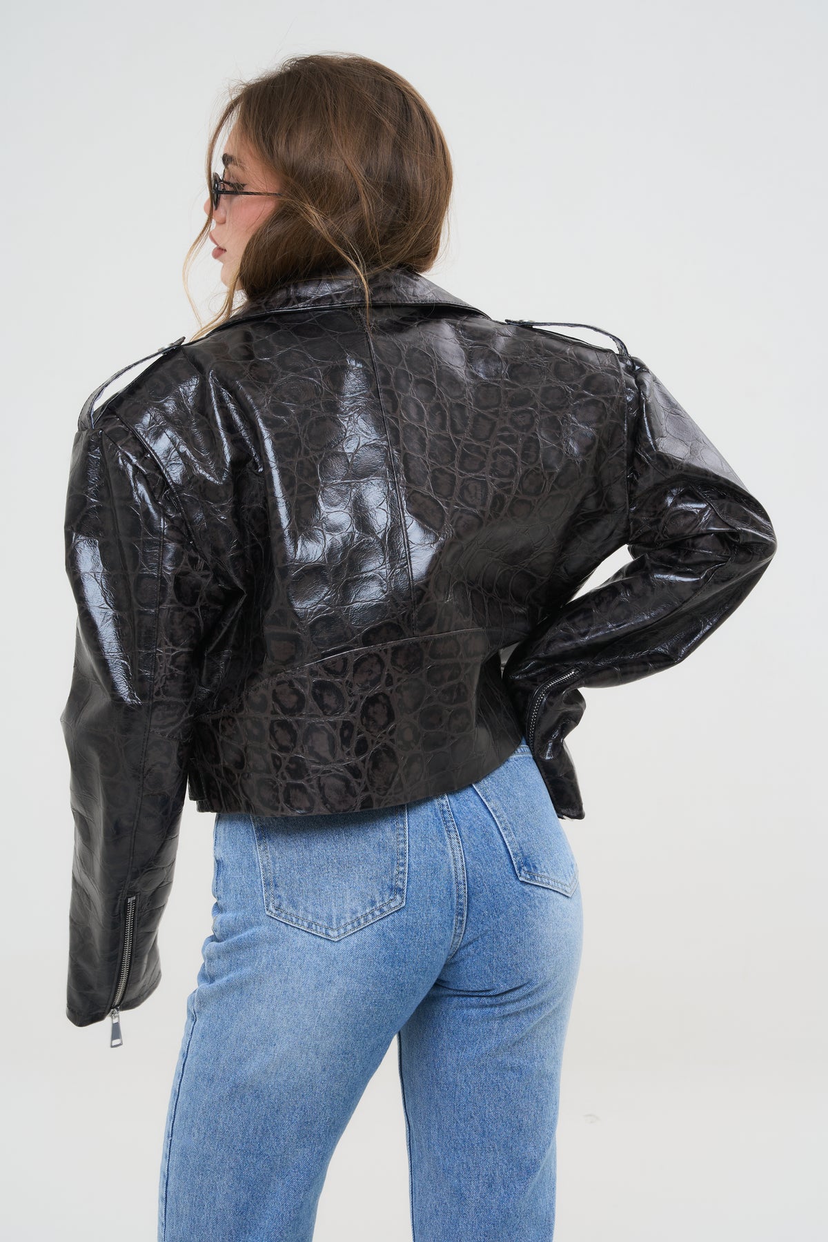 CHIODO CROPPED SPALLINA PITONATO - lab22shop