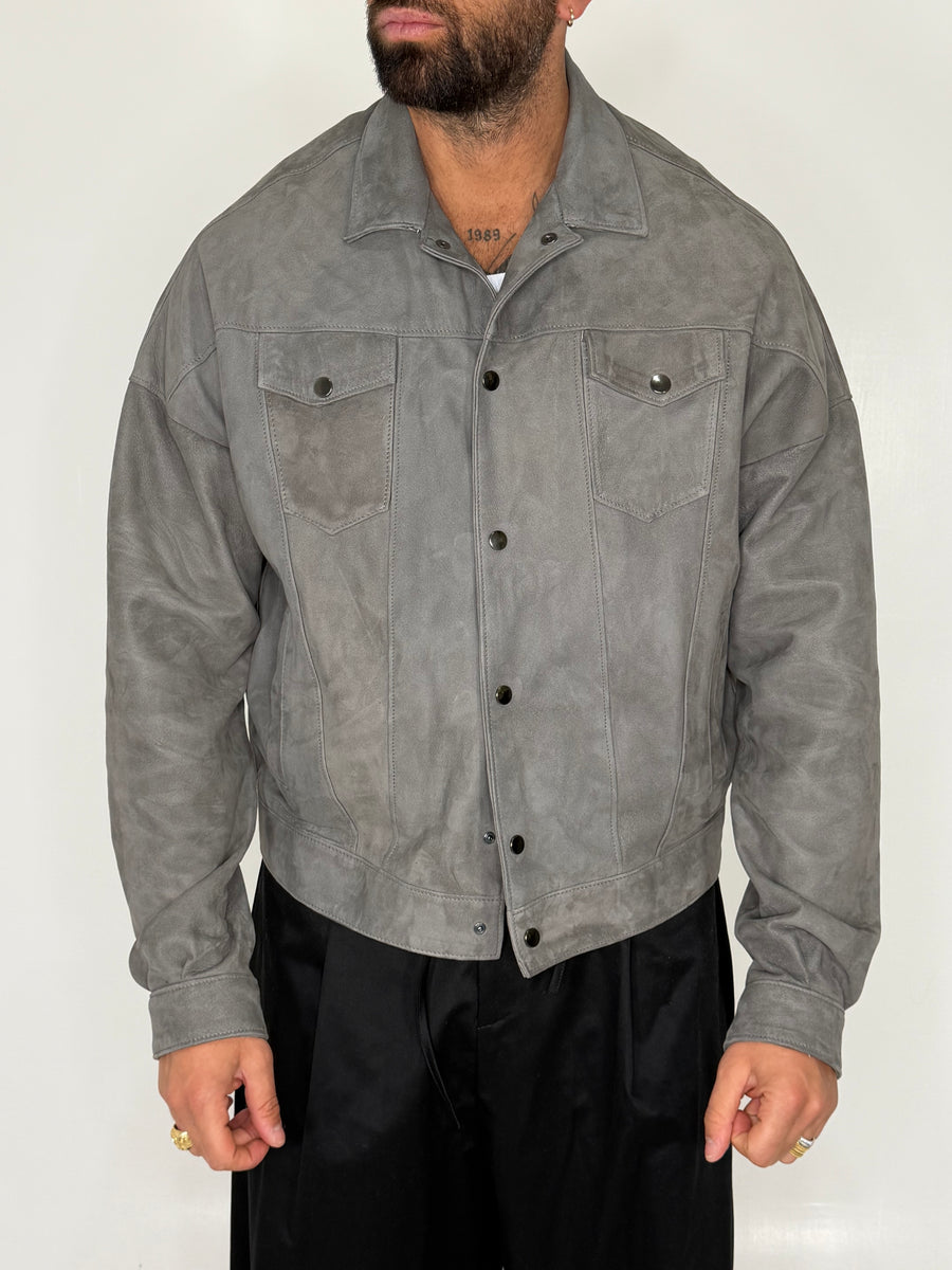 GIACCA IN PELLE SCAMOSCIATA