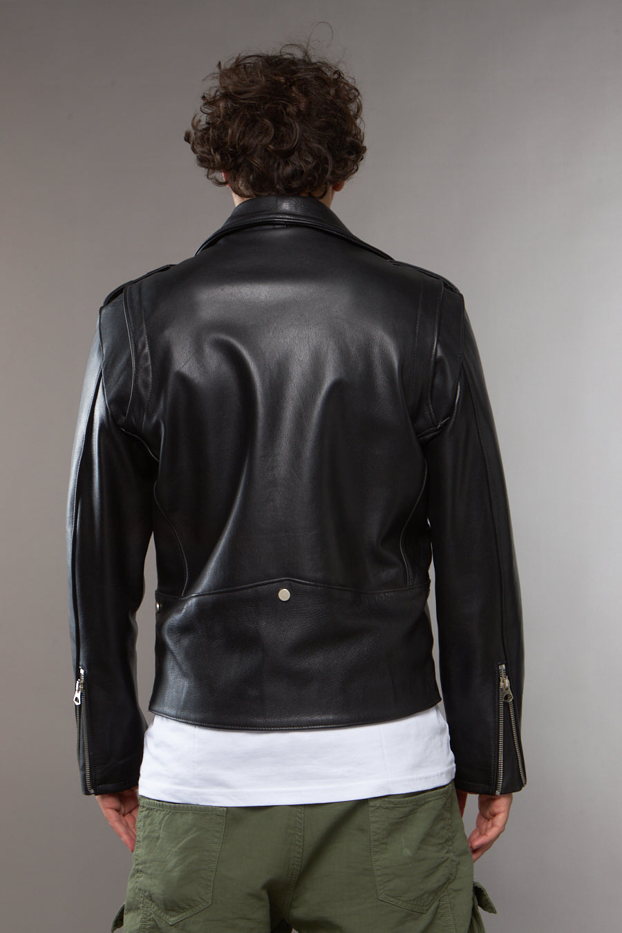 CHIODO BIKER NAPPA NERO - lab22shop