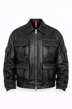 JACKET MULTITASCHE CON COLLO CAMICIA