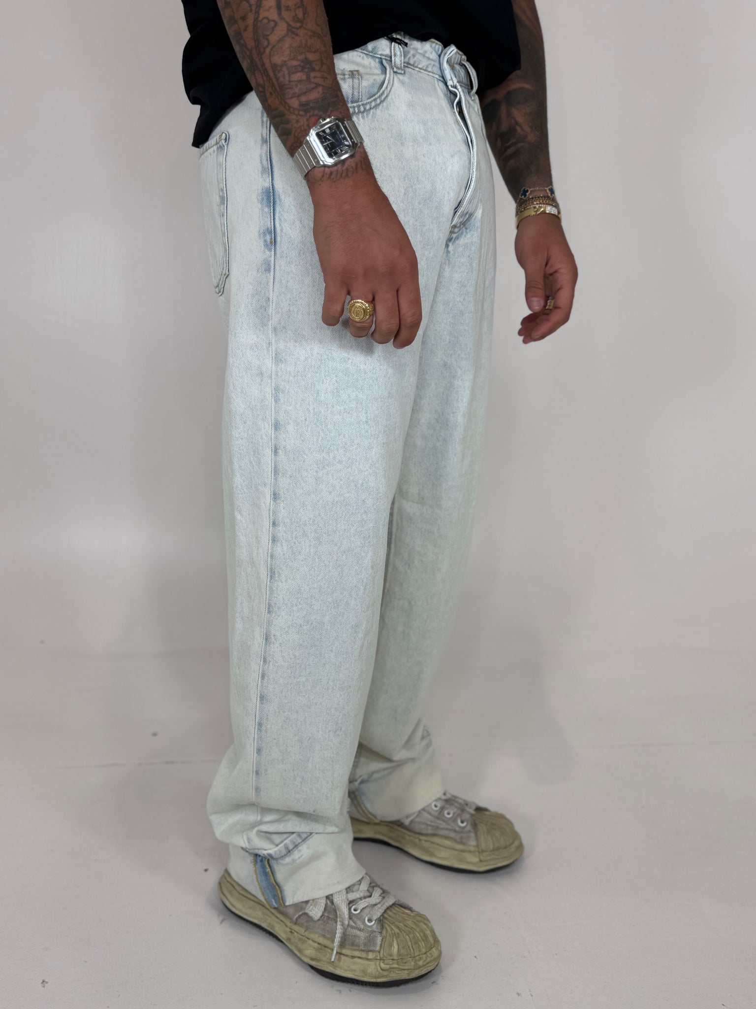 JEANS LAVAGGIO CHIARO PIEGONE