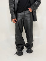 OVERSIZE LEATHER PANTS - lab22shop