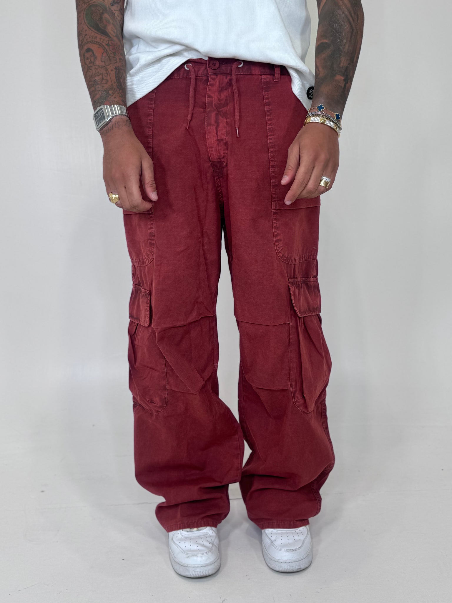 PANT CARGO ROSSO