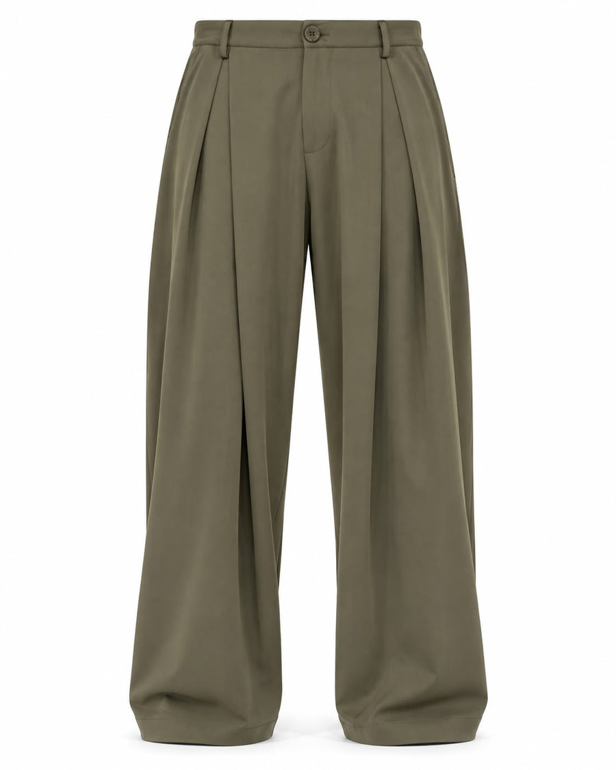 PANTALONE FONDO AMPIO CON PINCES