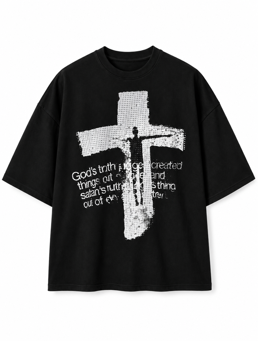 T-SHIRT BLESSED CON STRASS