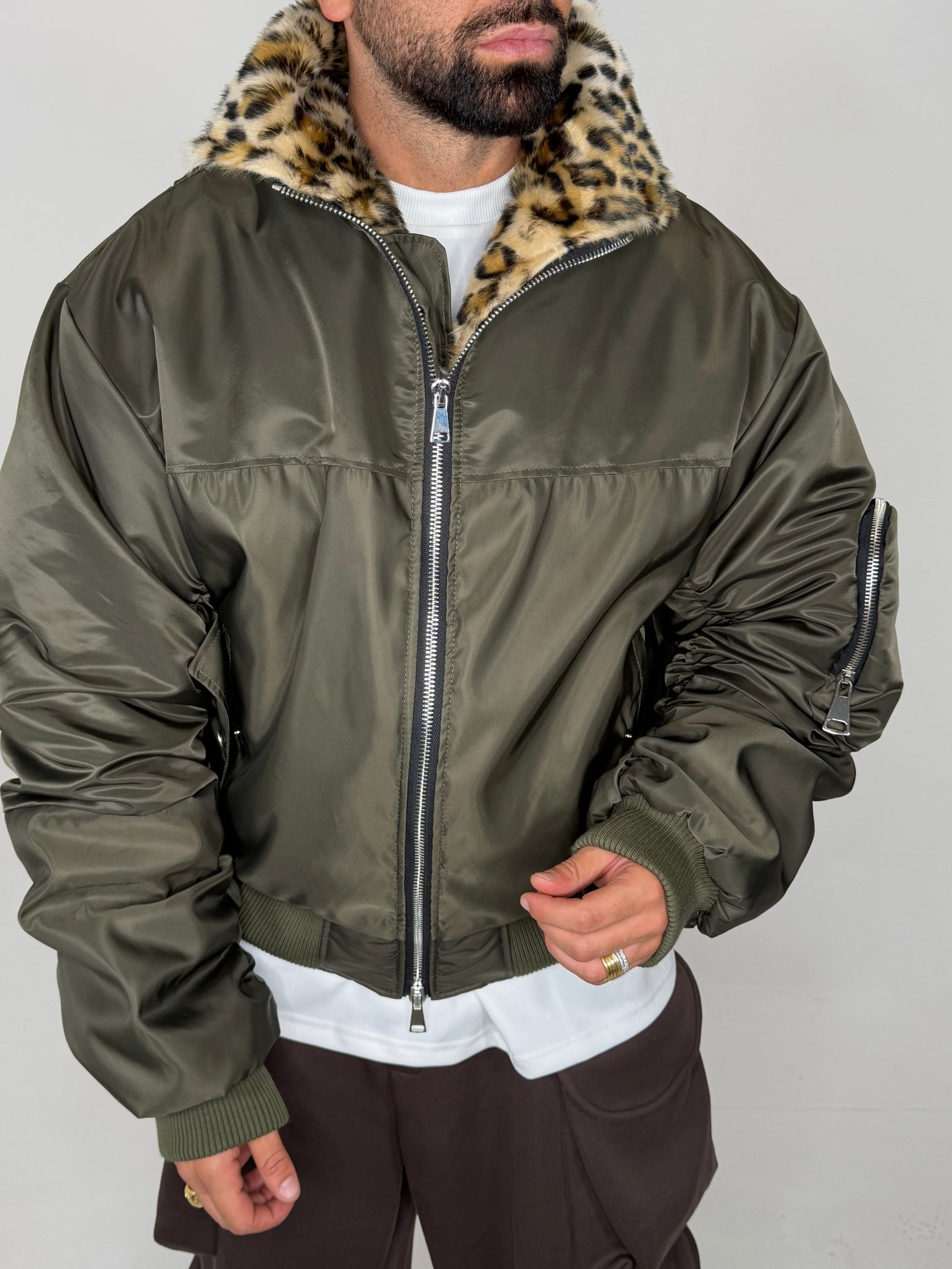 BOMBER NYLON MACULATO INTERNO