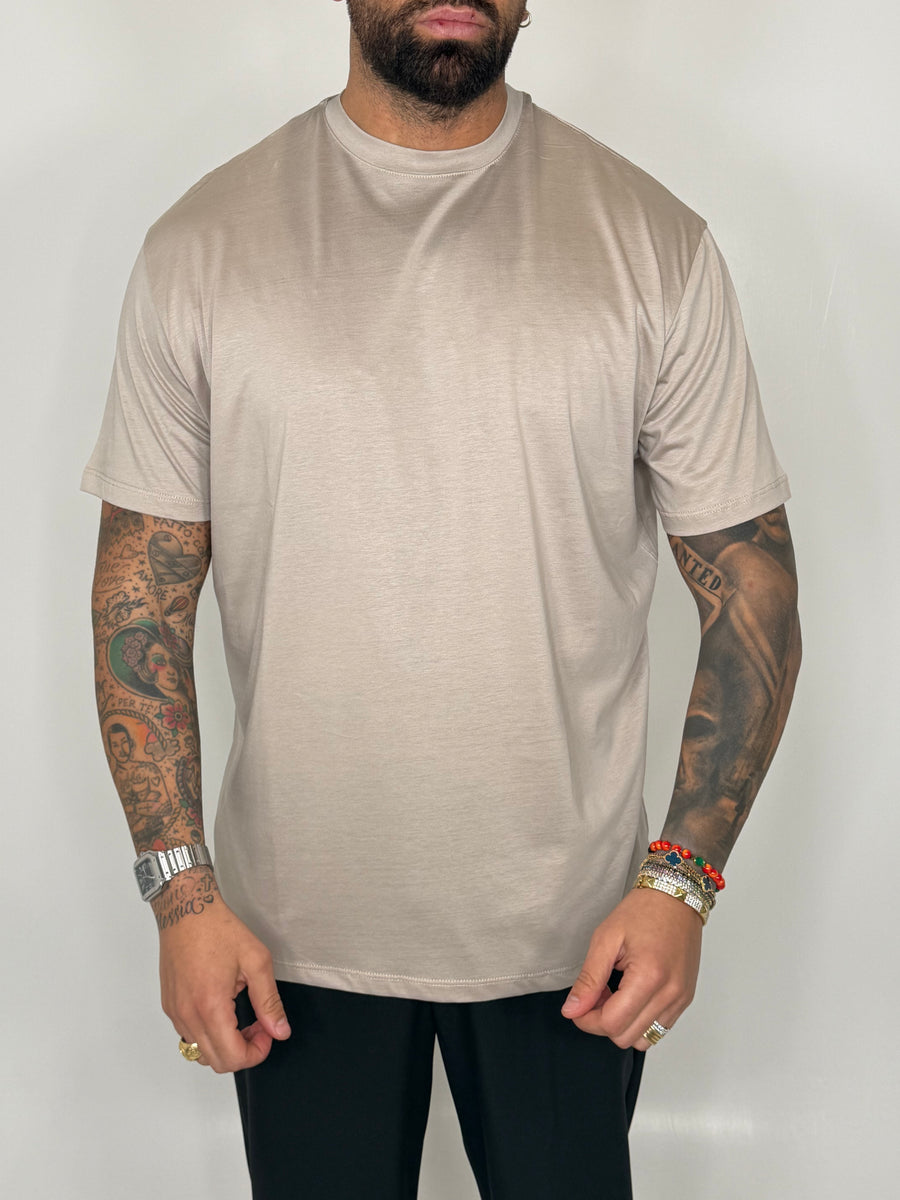 T-SHIRT GIROCOLLO IN FILO DI SCOZIA - lab22shop