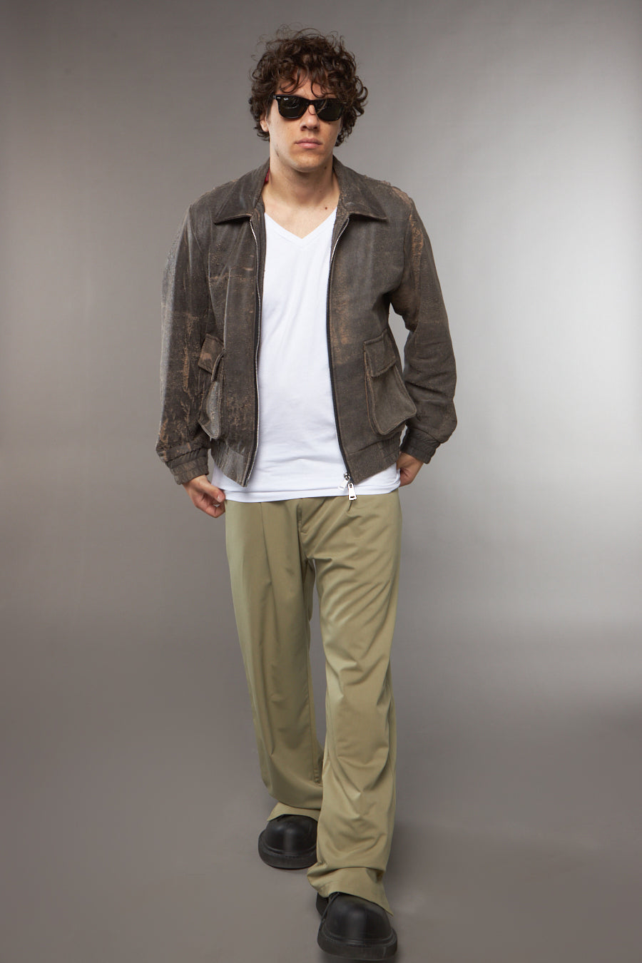 BLAZER COLLO CAMICIA MARRONE - lab22shop