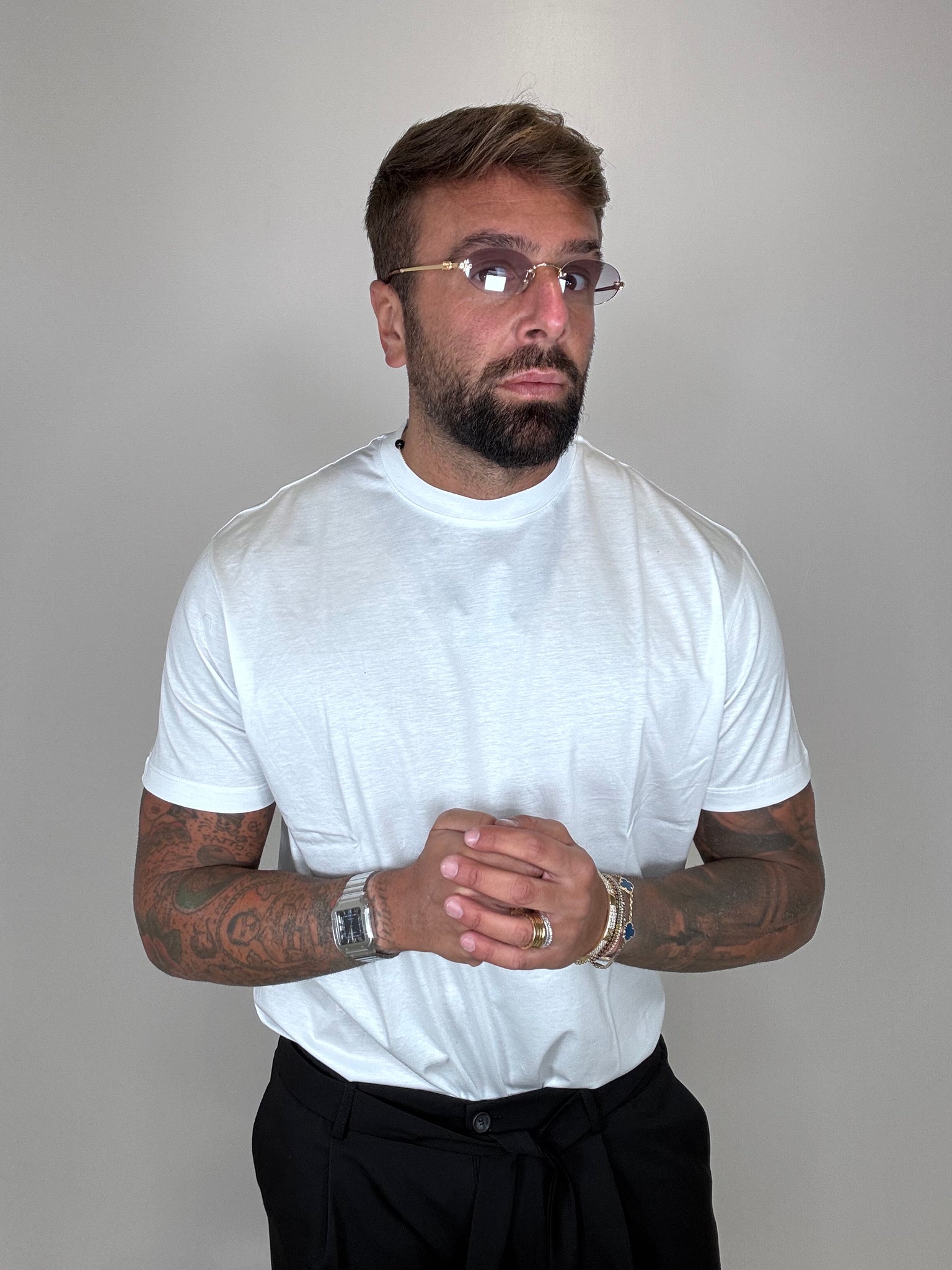 T-SHIRT FILO DI SCOZIA BIANCA