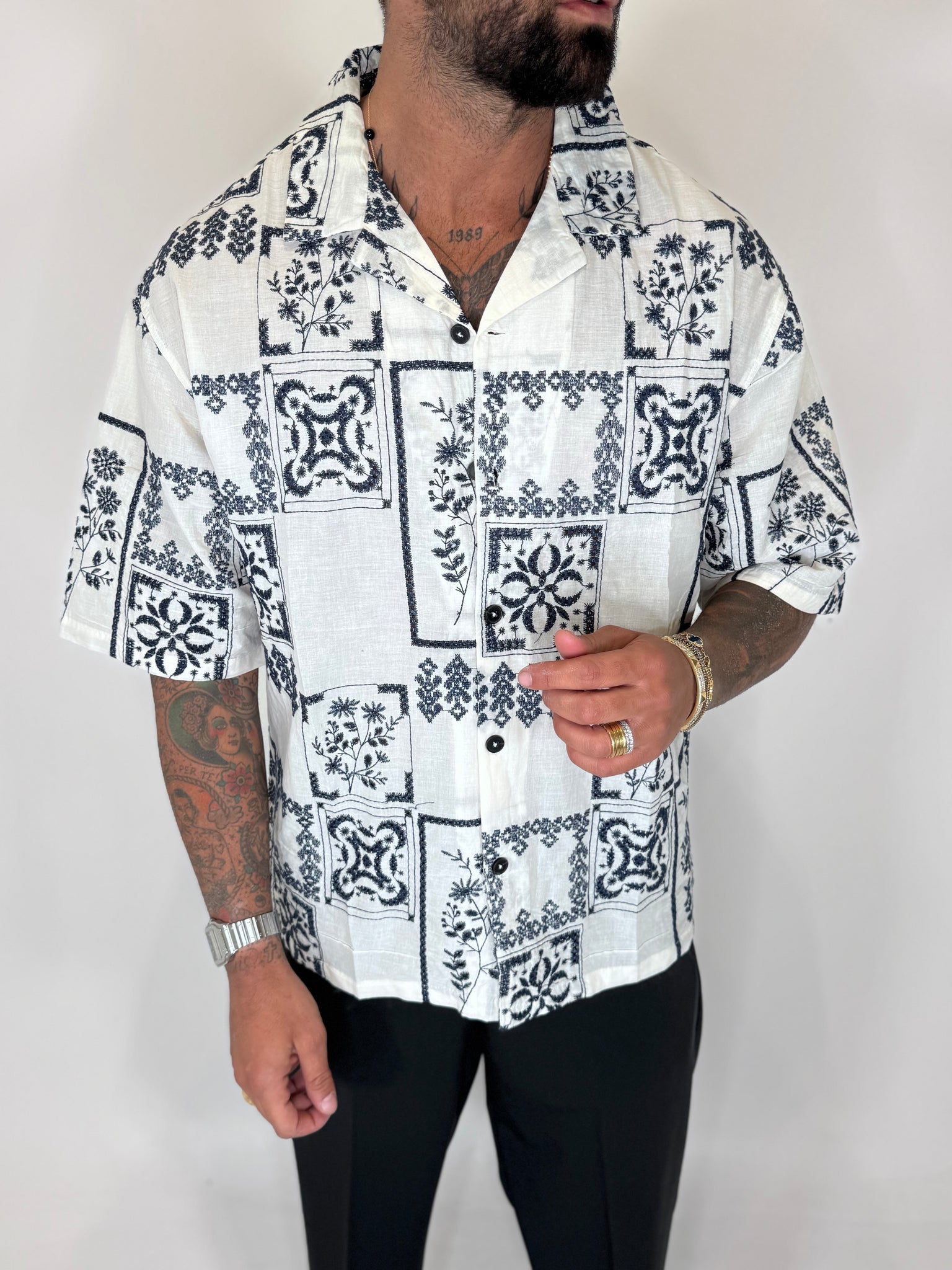 CAMICIA  FANTASY LAB BIANCA E BLU