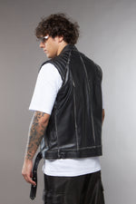 GILET BIKER NERO - lab22shop