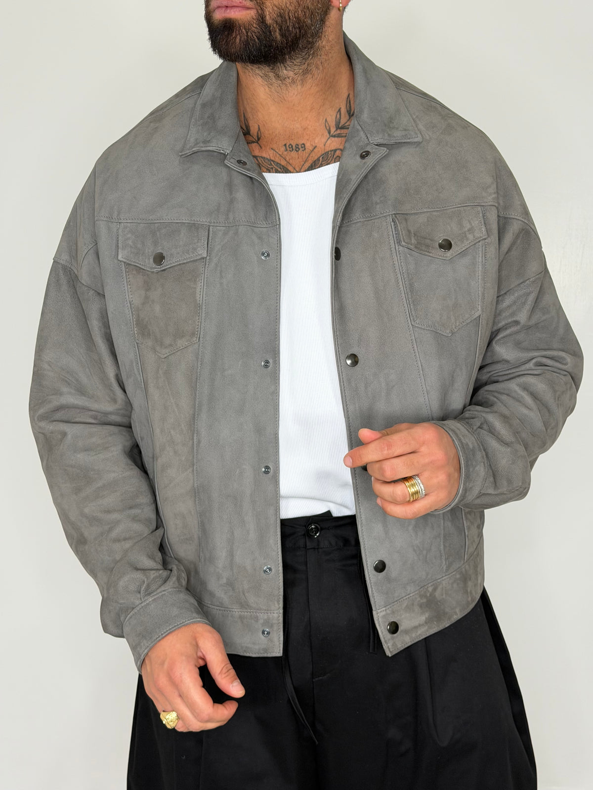 GIACCA IN PELLE SCAMOSCIATA - lab22shop
