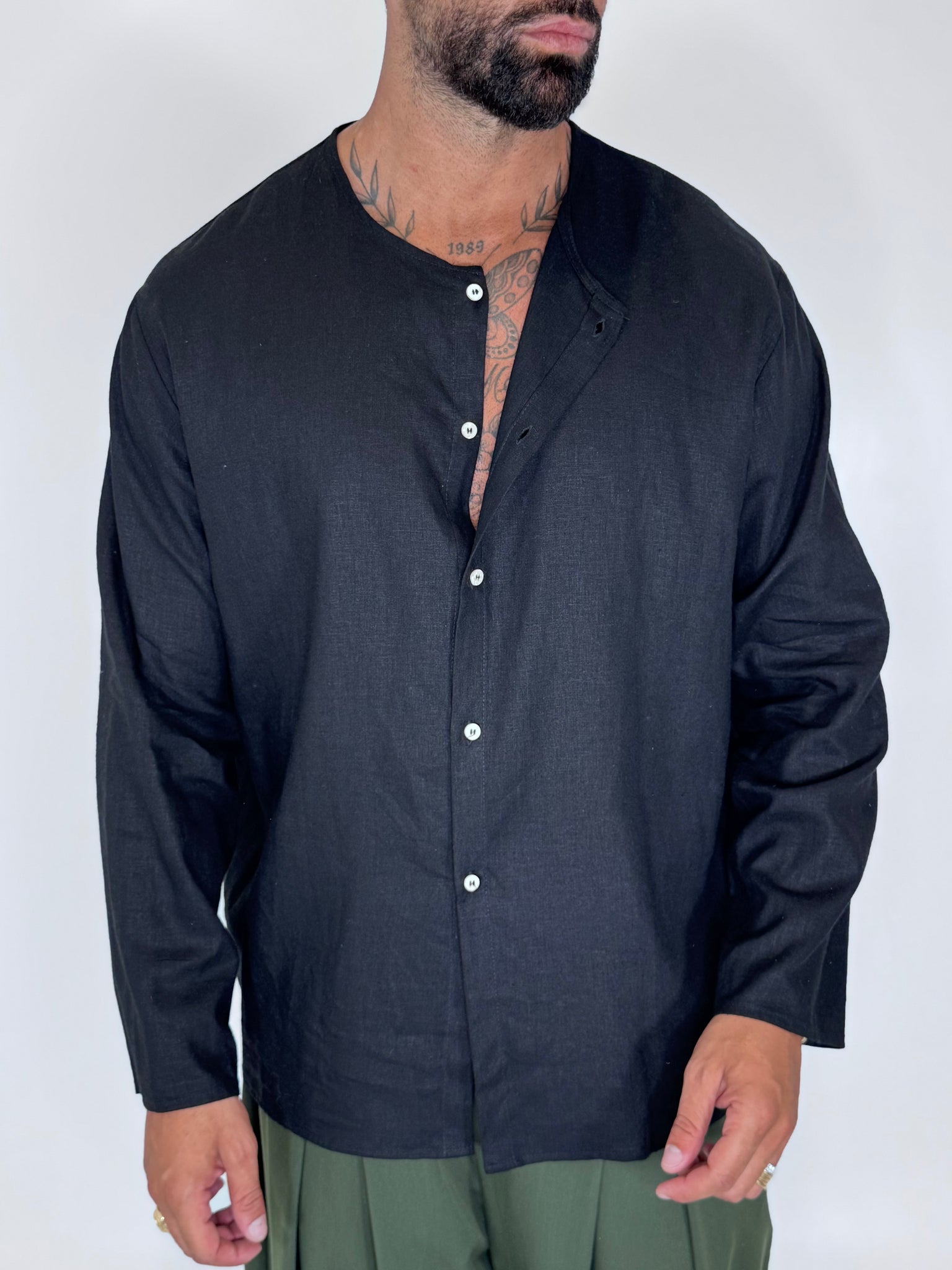 CAMICIA POSITANO NERA