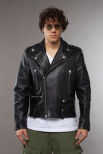 CHIODO BIKER NAPPA NERO - lab22shop