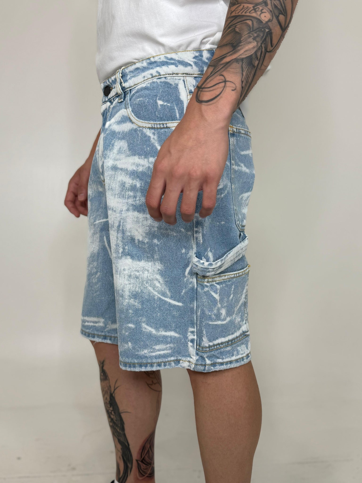 Bermuda denim chiaro sfumato