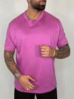 T-SHIRT SCOLLO A V IN FILO DI SCOZIA - lab22shop