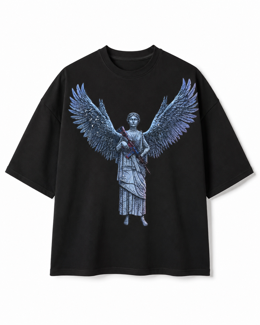 T-SHIRT ANGEL WINGS CON STRASS