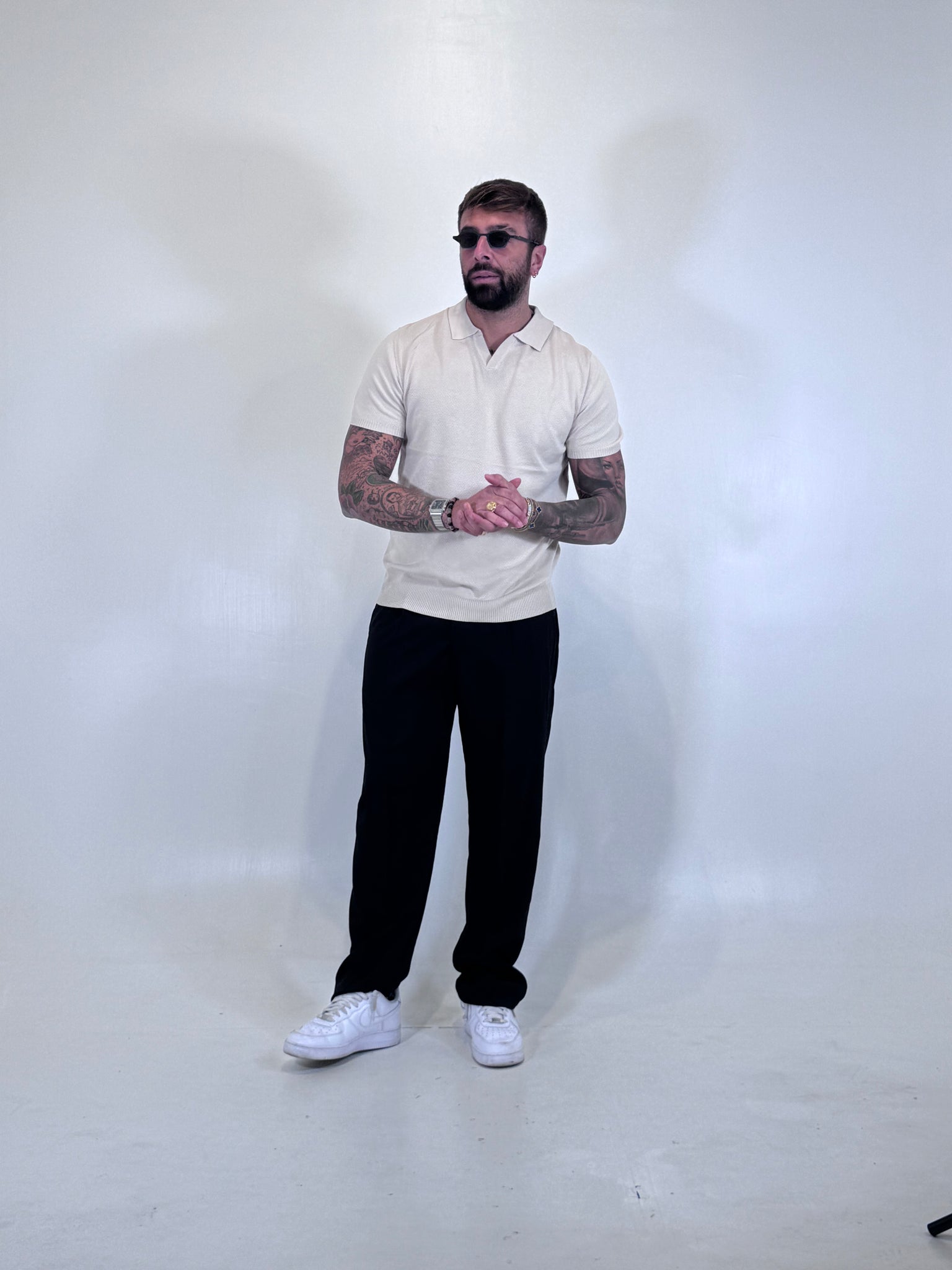 POLO  FILO NO BOTTON BEIGE
