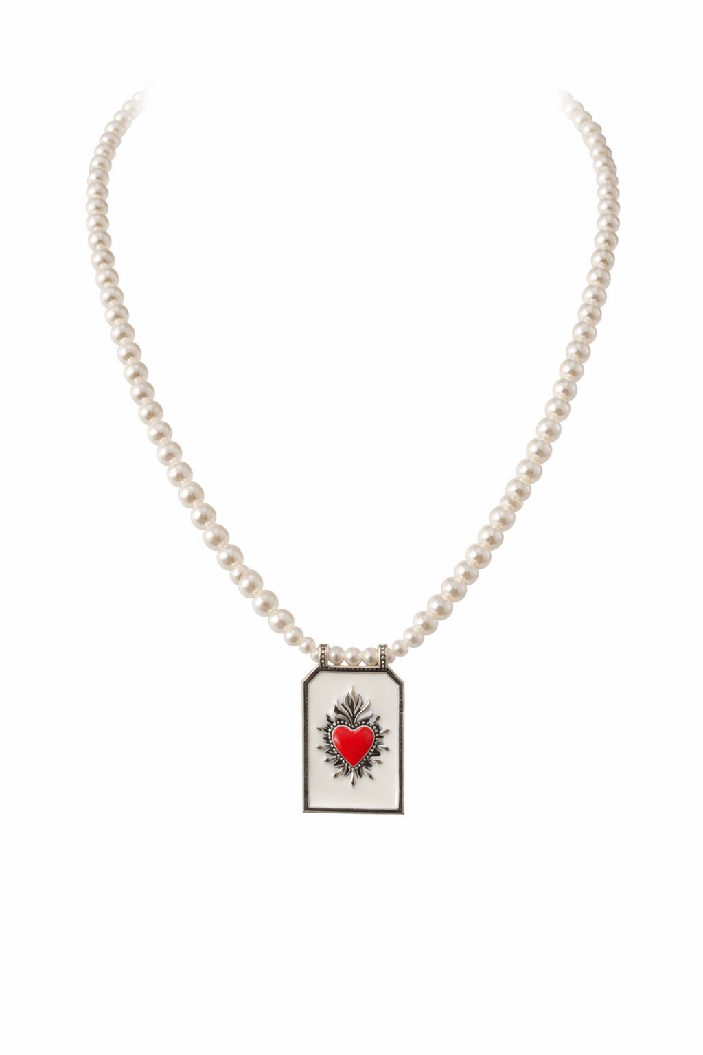 COLLANA CUORE SACRO WHITE - lab22shop