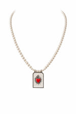 COLLANA CUORE SACRO WHITE - lab22shop