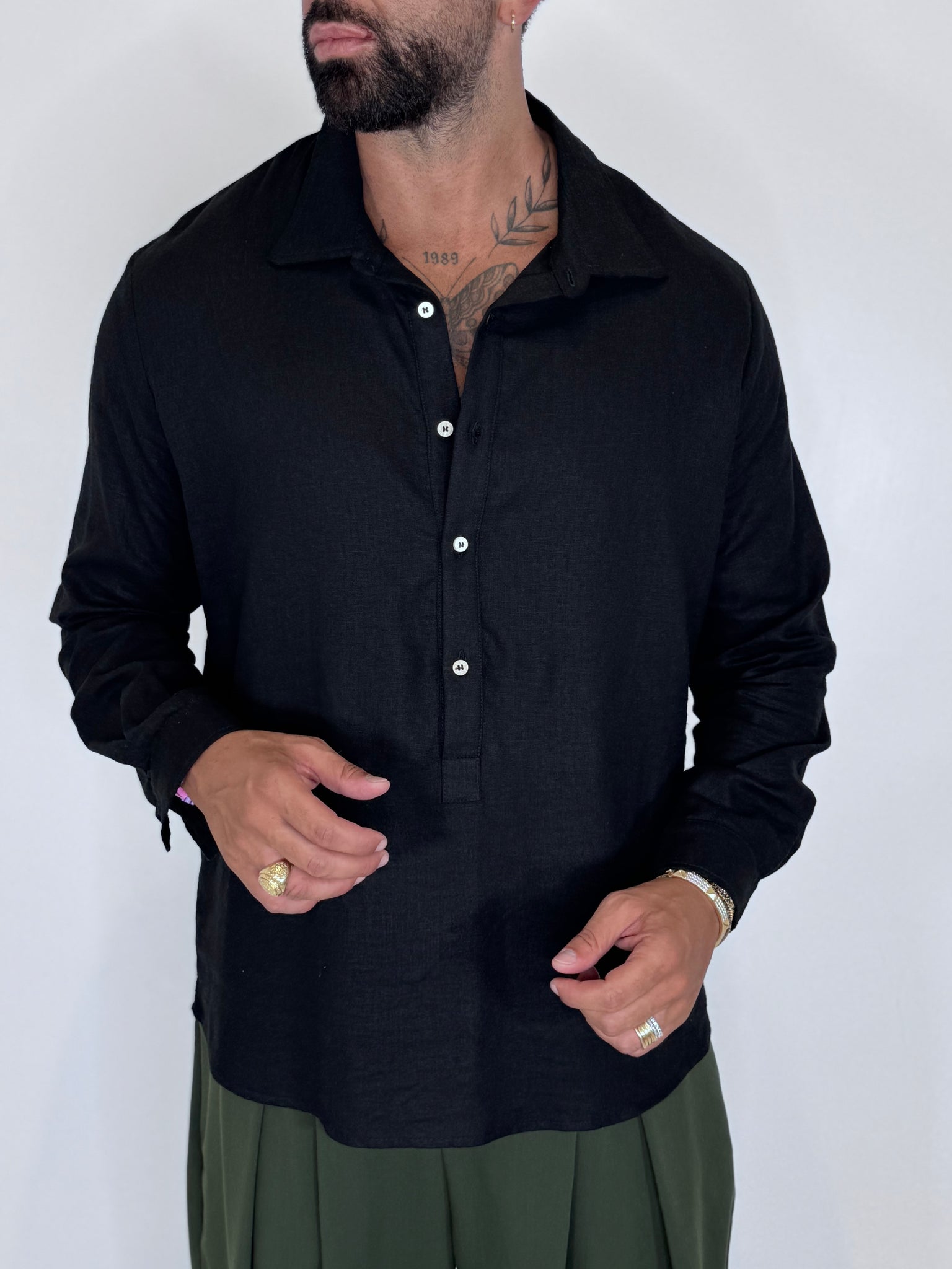 CAMICIA DOLCE VITA NERA