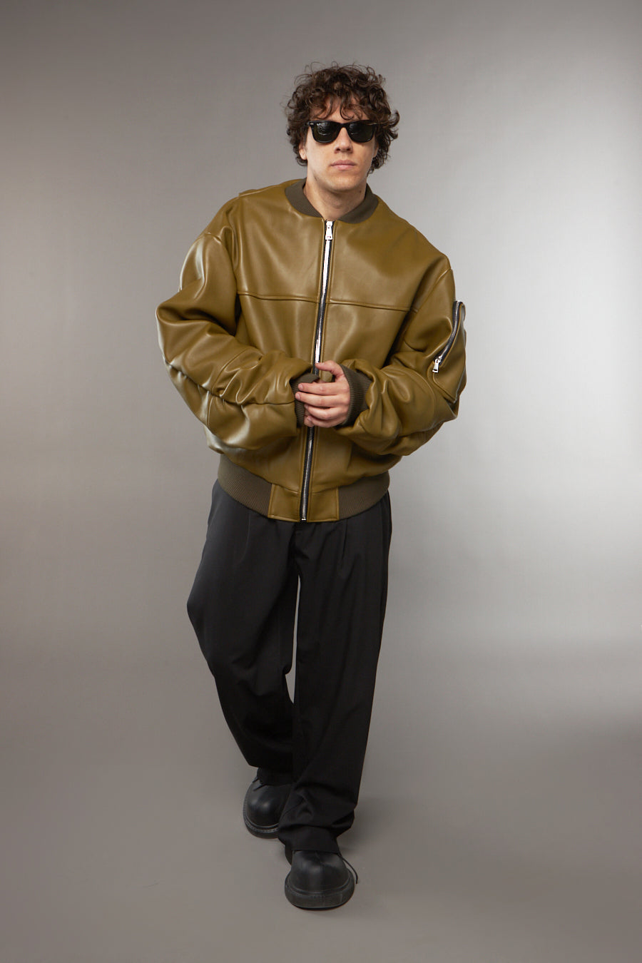 BOMBER OVERSIZE MANICA A RICCIO - lab22shop