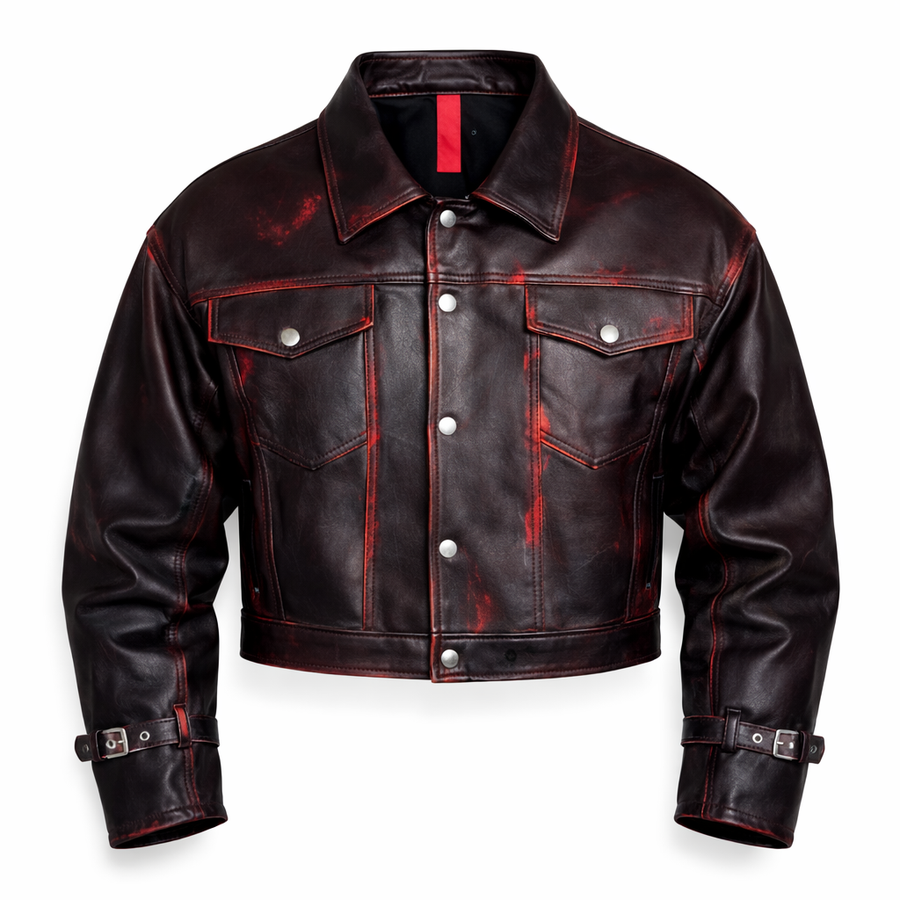 TRUCKER JACKET VINTAGE CON COLLO CAMICIA