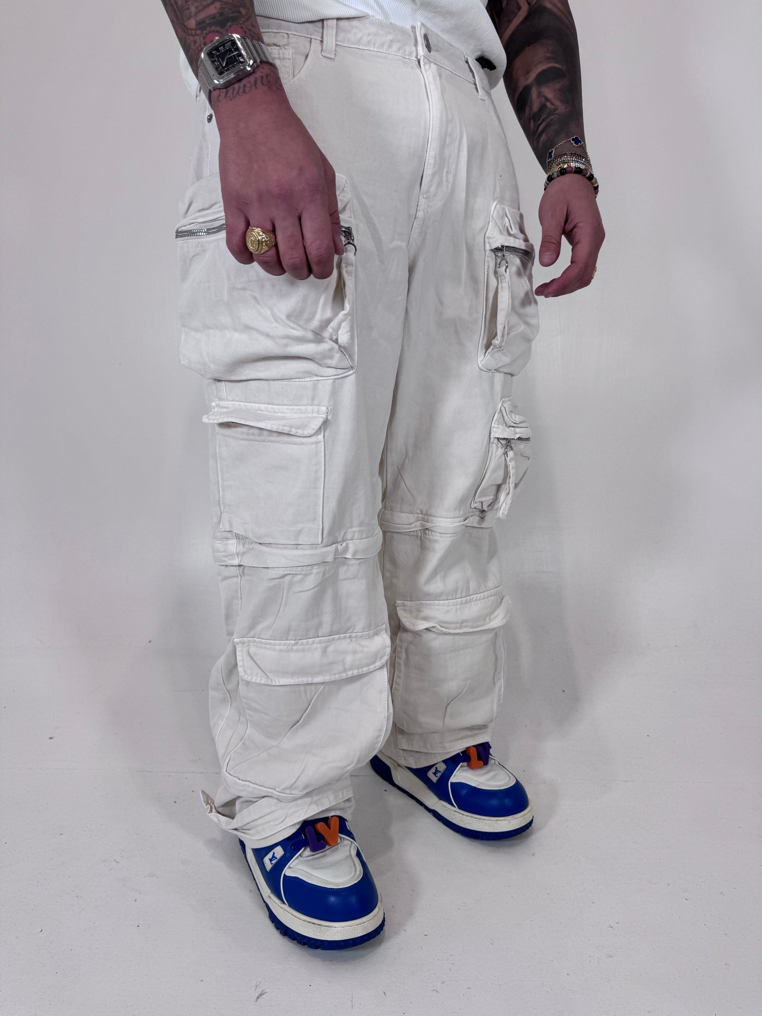CARGO TASCONI BIANCO