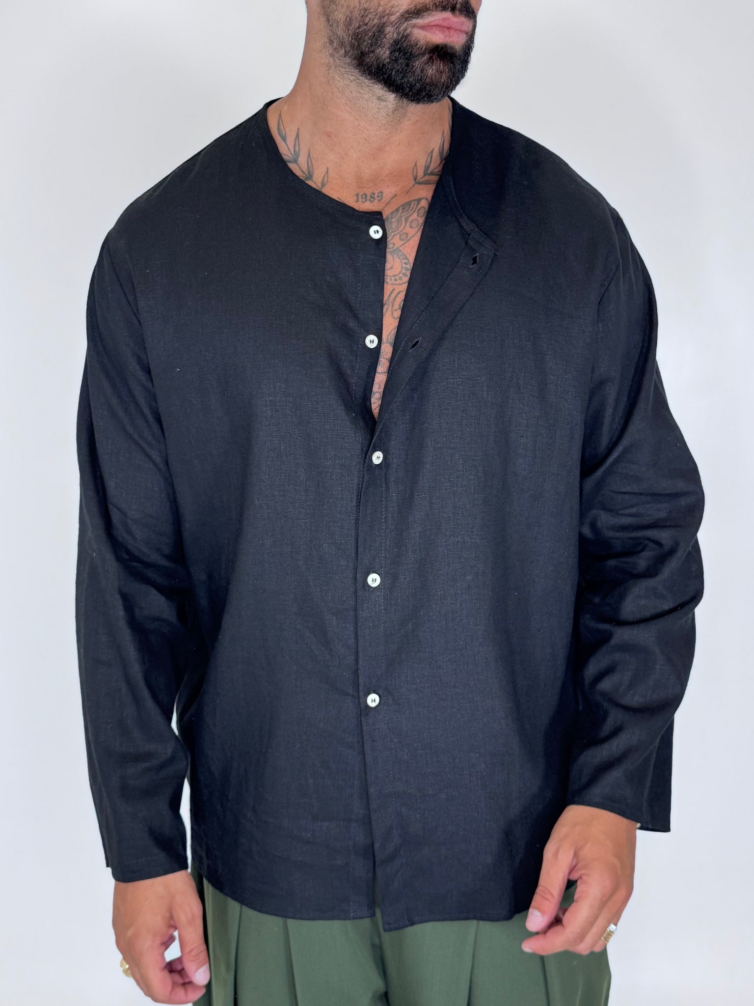 CAMICIA POSITANO NERA