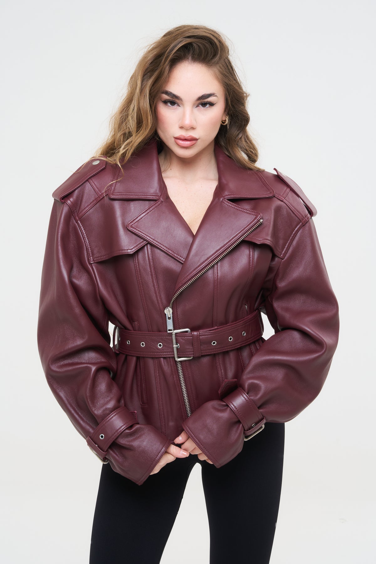 CHIODO OVER SPALLONE E CINTA BORDEAUX - lab22shop