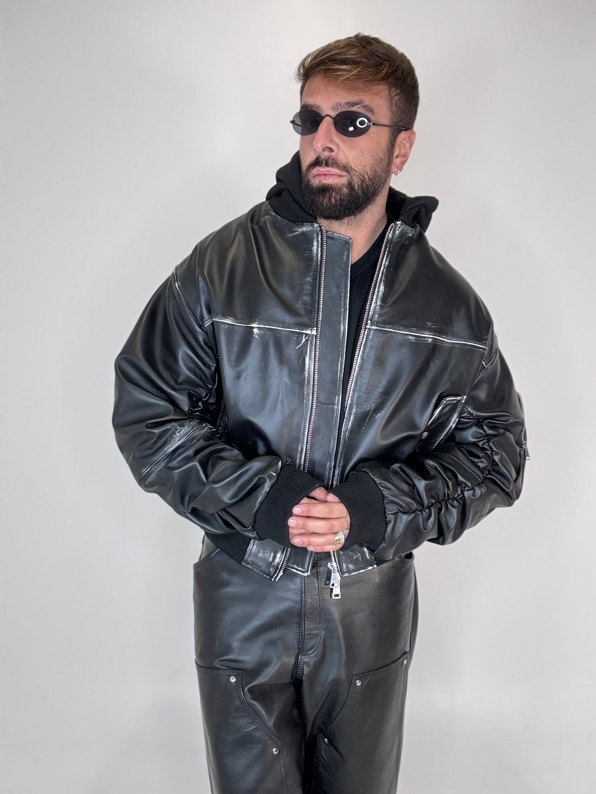 COLLEGE VINTAGE OVERSIZE CON MANICA ARRICCIO E CAPPUCCIO - lab22shop