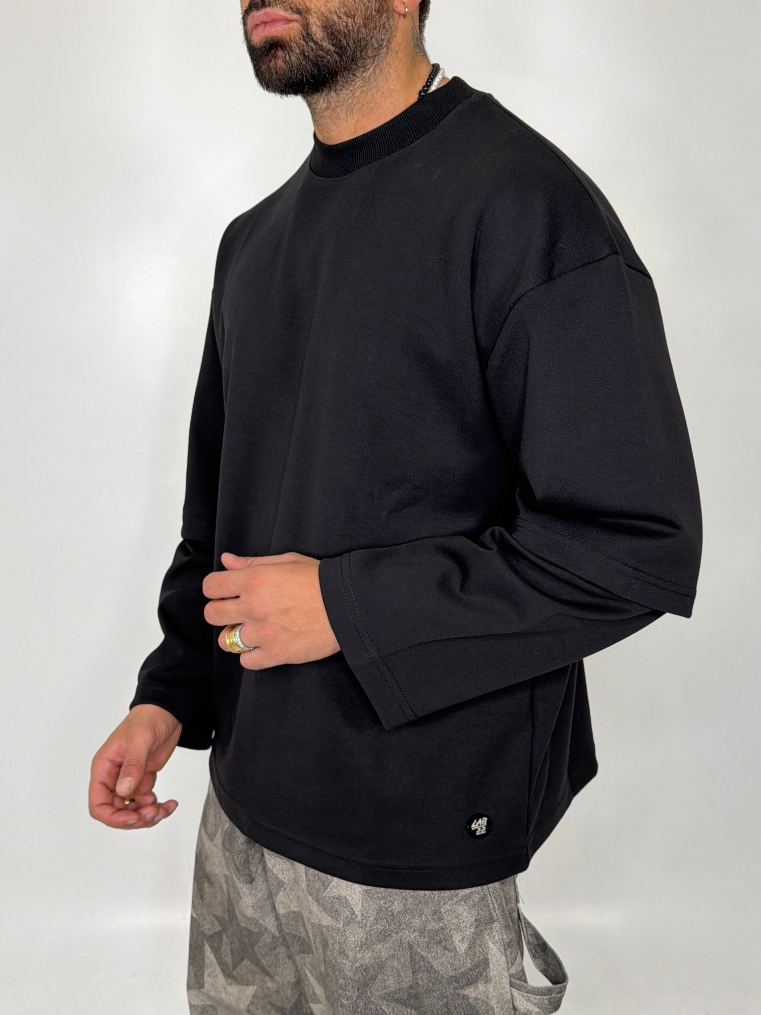 Longsleeve double nero