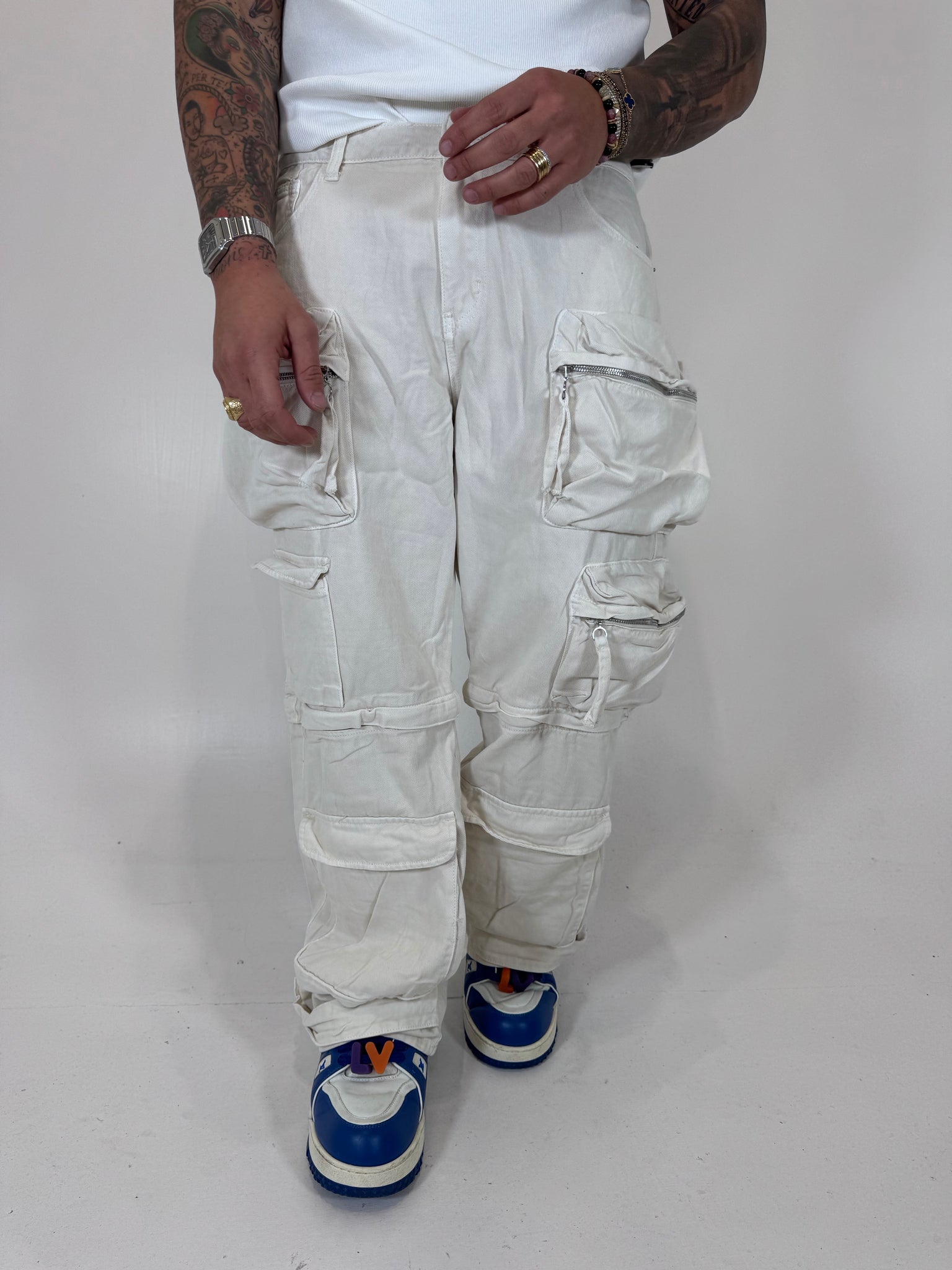 CARGO TASCONI BIANCO