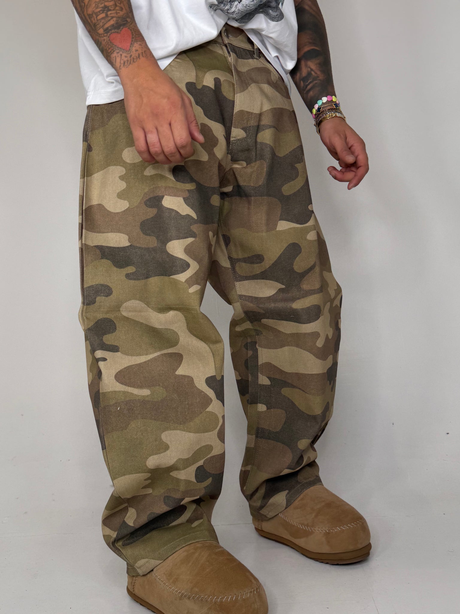 Pantalone Jeans Balloon Mimetico