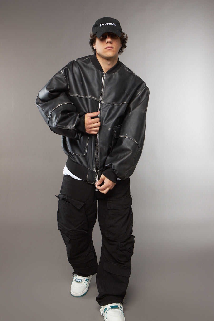 COLLEGE VINTAGE OVERSIZE CON MANICA A CAMPANA - lab22shop