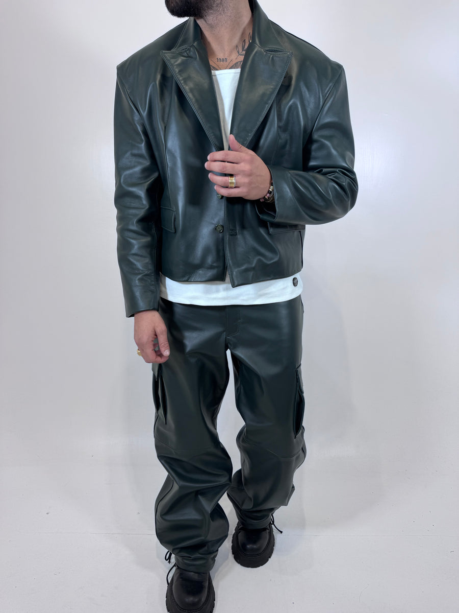 COORD IN PELLE VERDE