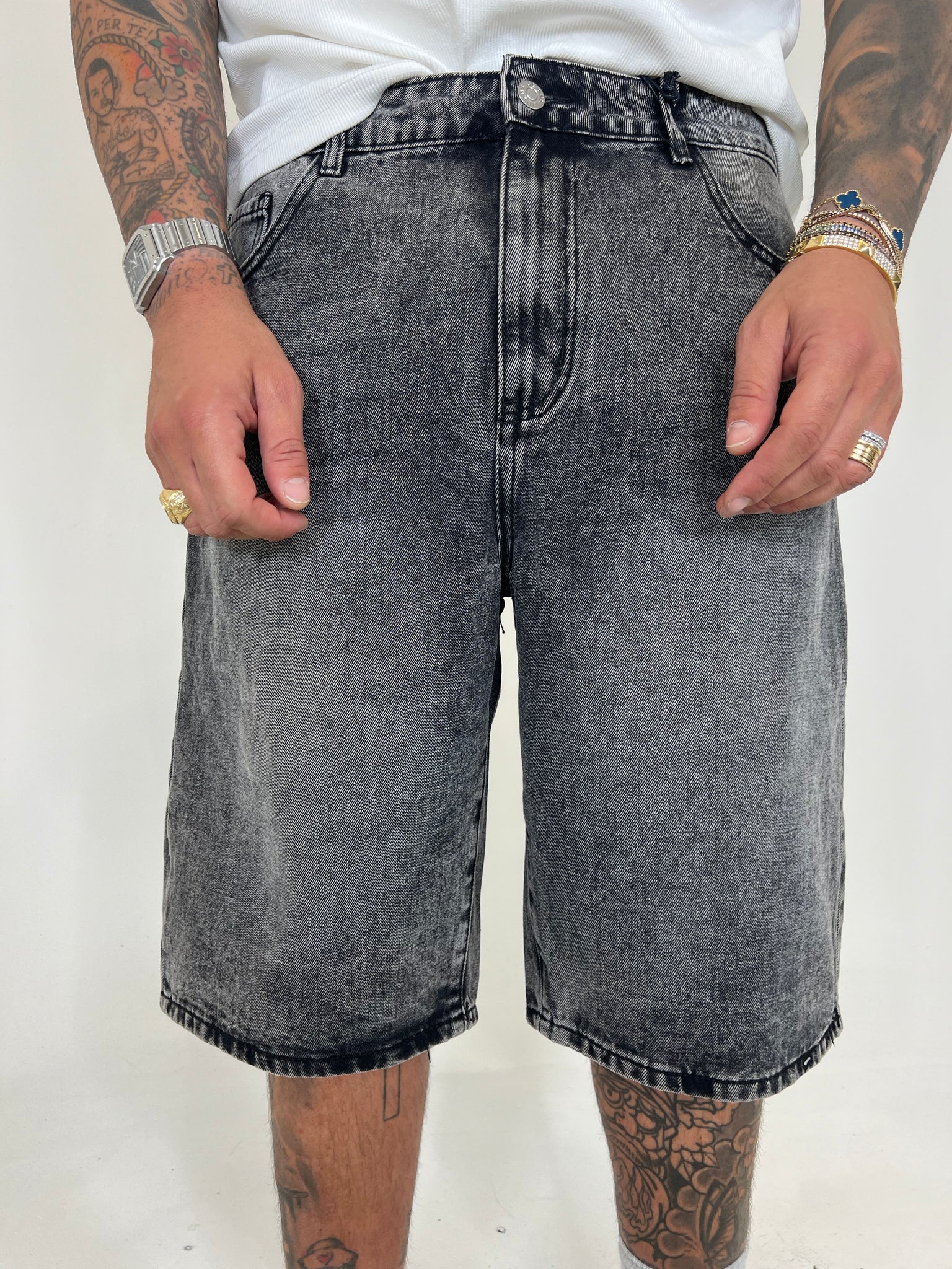 BERMUDA JEANS A3 GRIGIO