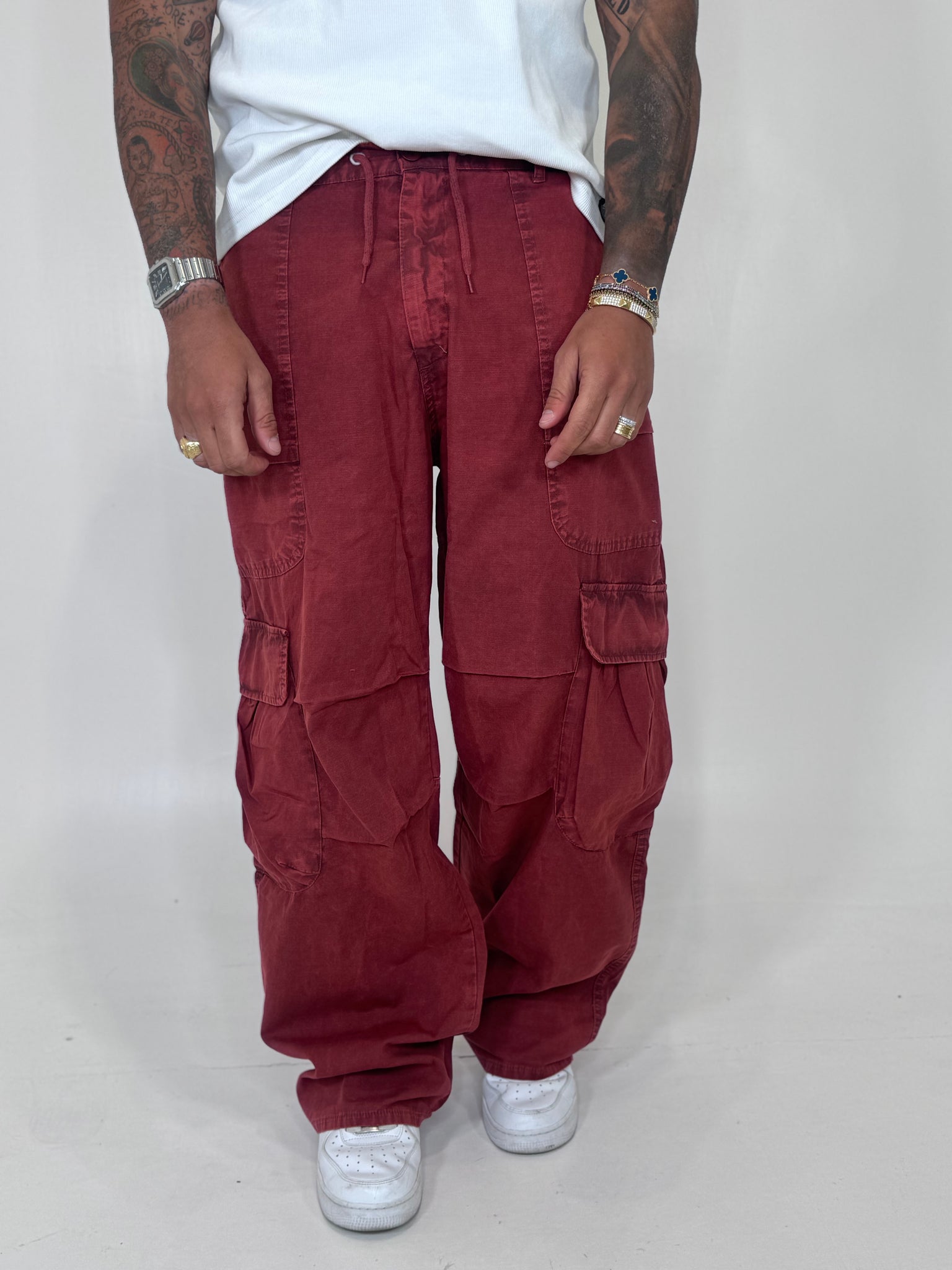 PANT CARGO ROSSO