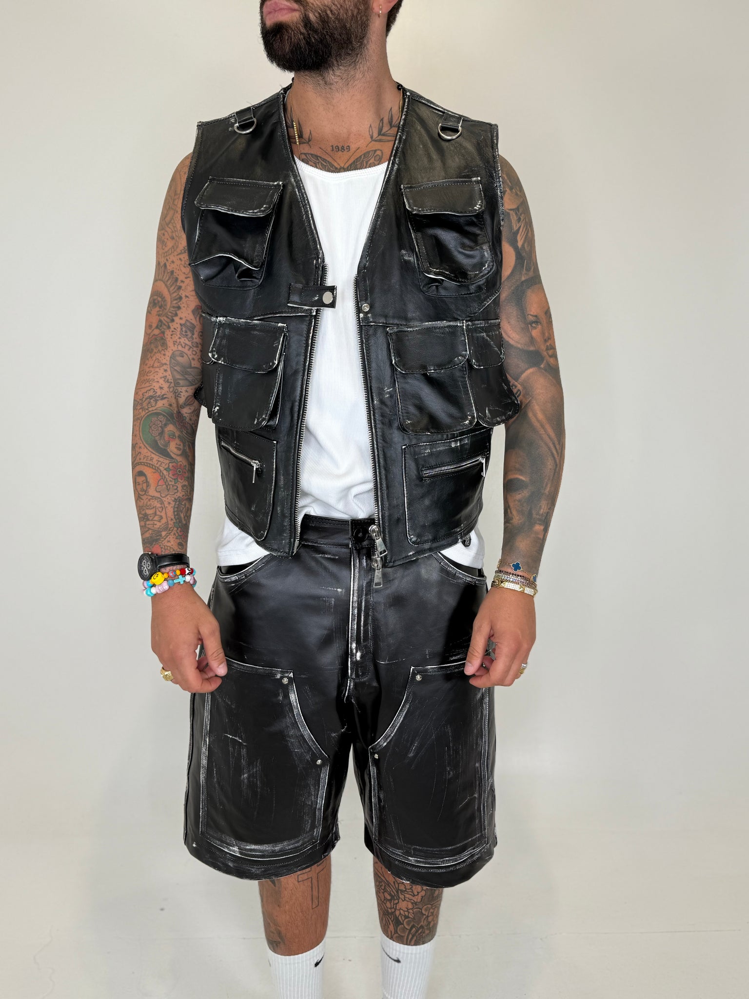 COORD GILET IN PELLE LAB22