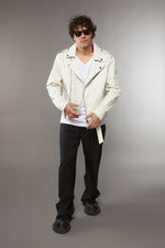 CHIODO IN PELLE NAPPA BIANCO - lab22shop