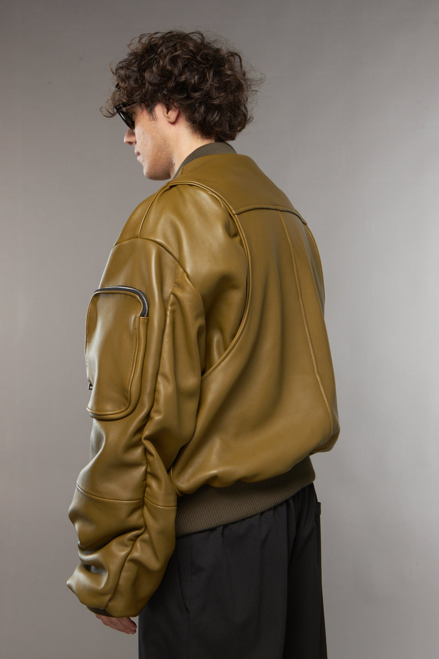 BOMBER OVERSIZE MANICA A RICCIO