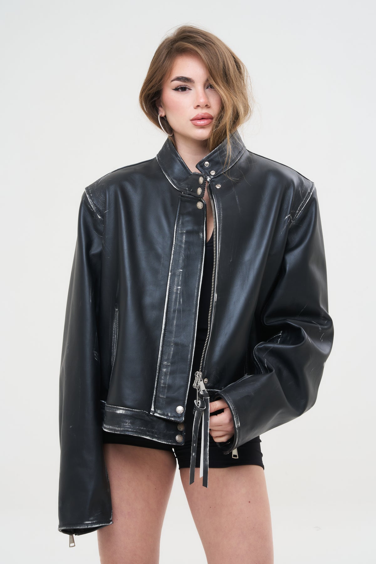 BLAZER EFFETTO VINTAGE BORCHIE - lab22shop