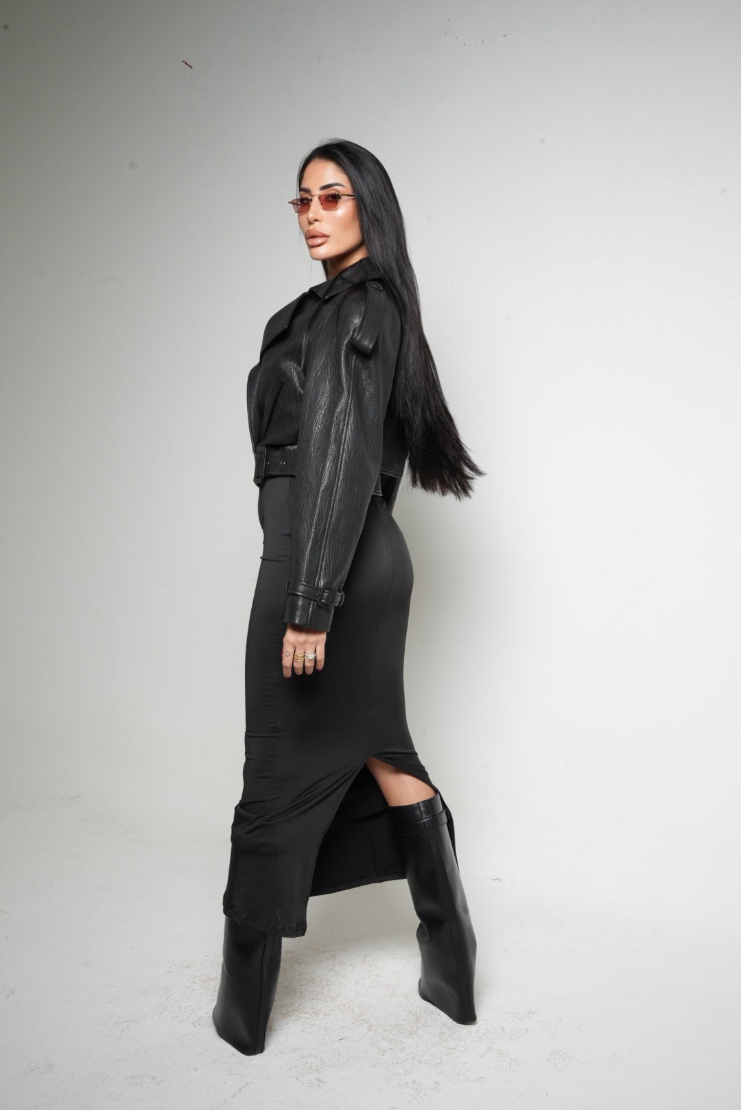 CHIODO CROPPED NERO - lab22shop