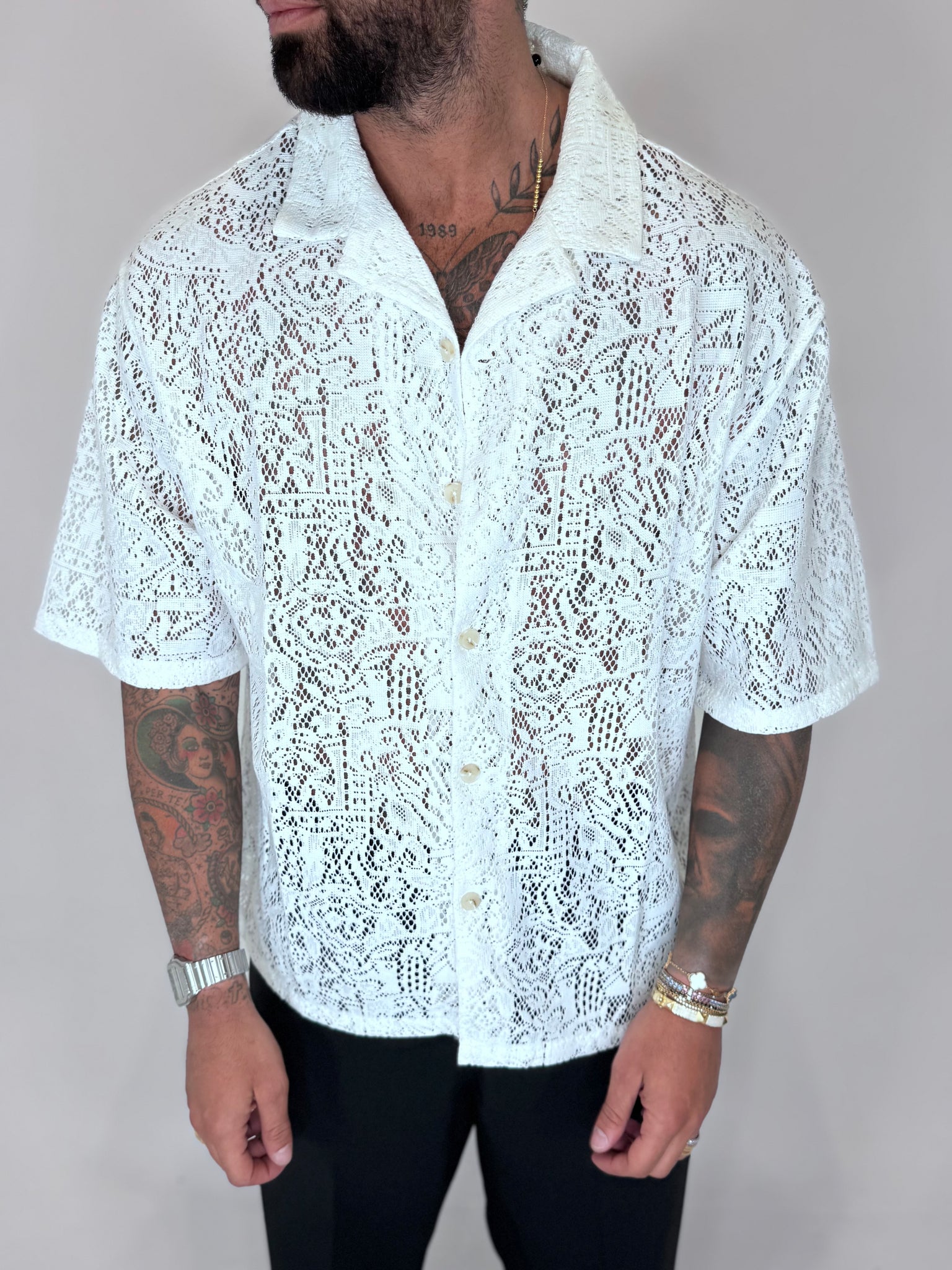 CAMICIA MERLETTO IBIZA BIANCA