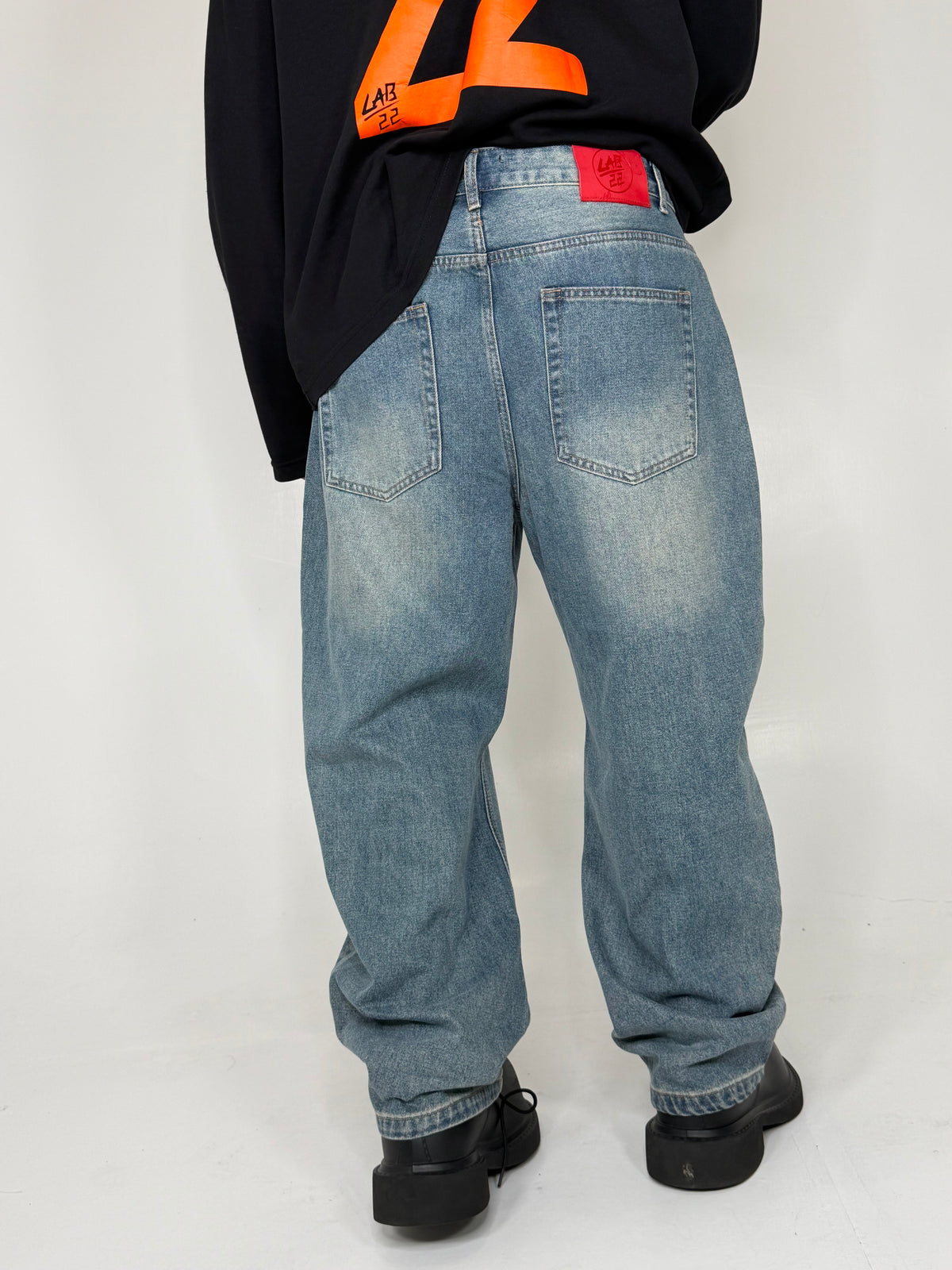 JEANS BAGGY RIPPED WASH - lab22shop