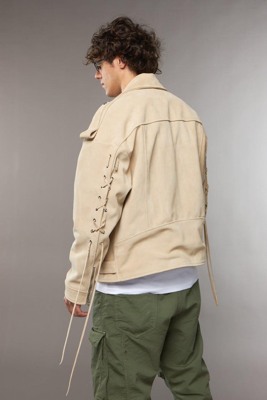 CHIODO OVERSIZE CROSTA CAMOSCIO CREMA - lab22shop