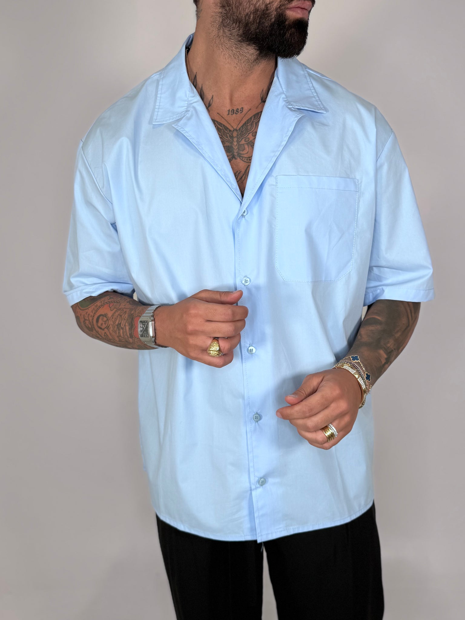 CAMICIA SHANGHAI LAB22 AZZURRA